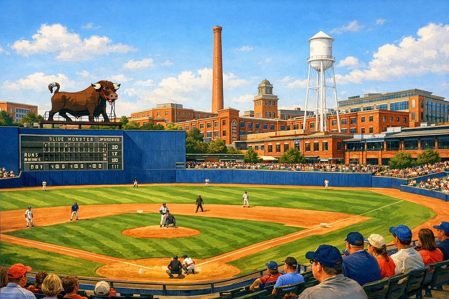 A Durham Bulls game near Family Stays in Durham