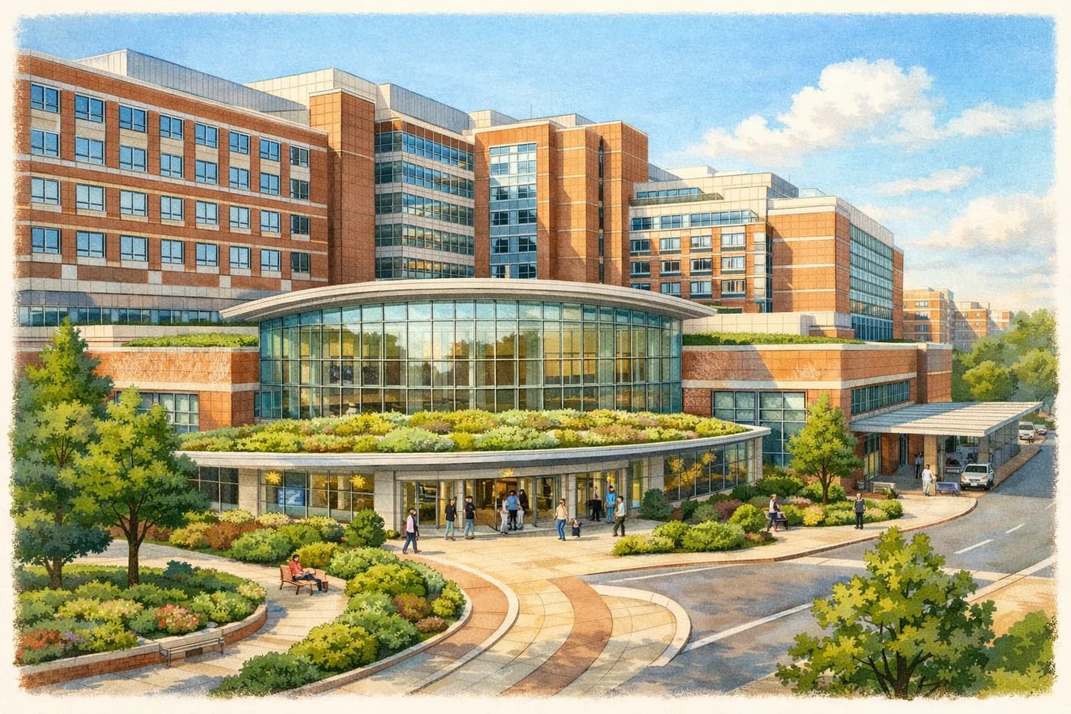 The Duke medical campus near Duke University Hospital