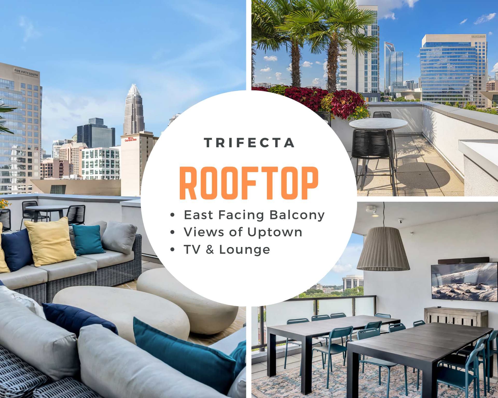 Community Rooftop City Skyline Views of Uptown & TV