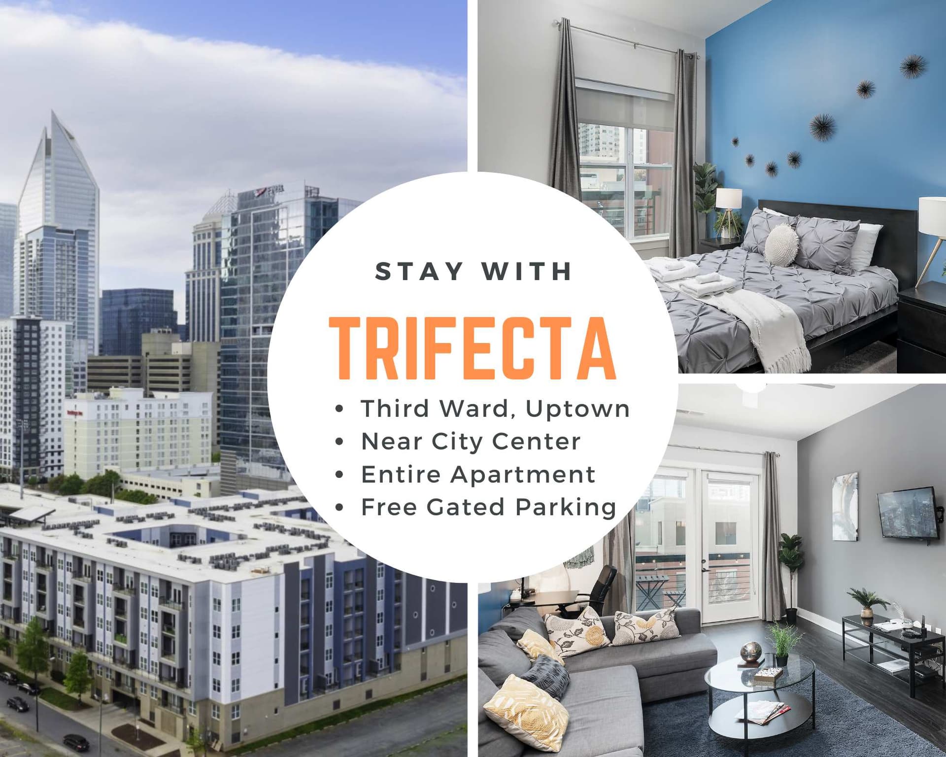Trifecta Corporate Housing 1 bedroom Uptown Charlotte